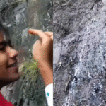 बेतालघाट में पहाड़ी से निकलने लगा सफ़ेद दूध जैसा पदार्थ
